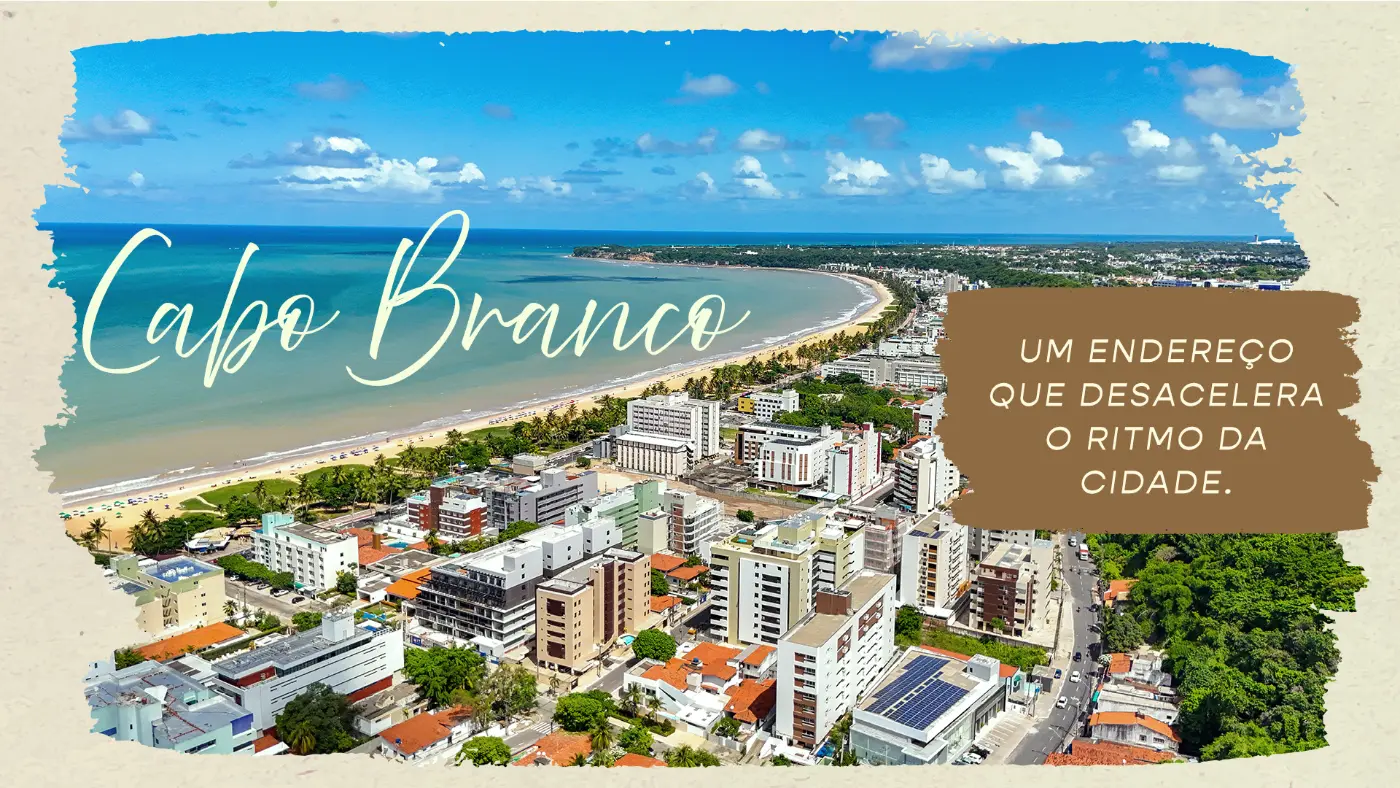 Vista aérea da orla de Cabo Branco, João Pessoa